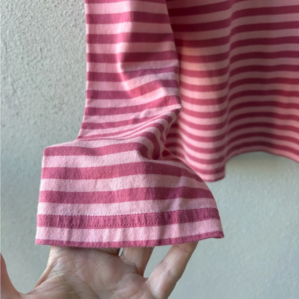 Talbots‎ Petite 3X Long Sleeve Stripe Pink Tee Casual Cotton Classic Comfy Soft